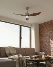 Deckenventilator mit Licht MAHAUT mit Fernbedienung LED Hellbraun_1032009