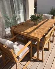Gartenmöbel Set 8-Sitzer SASSARI PREMIUM inkl. Kissen zertifiziertes Akazienholz Taupe_1030960