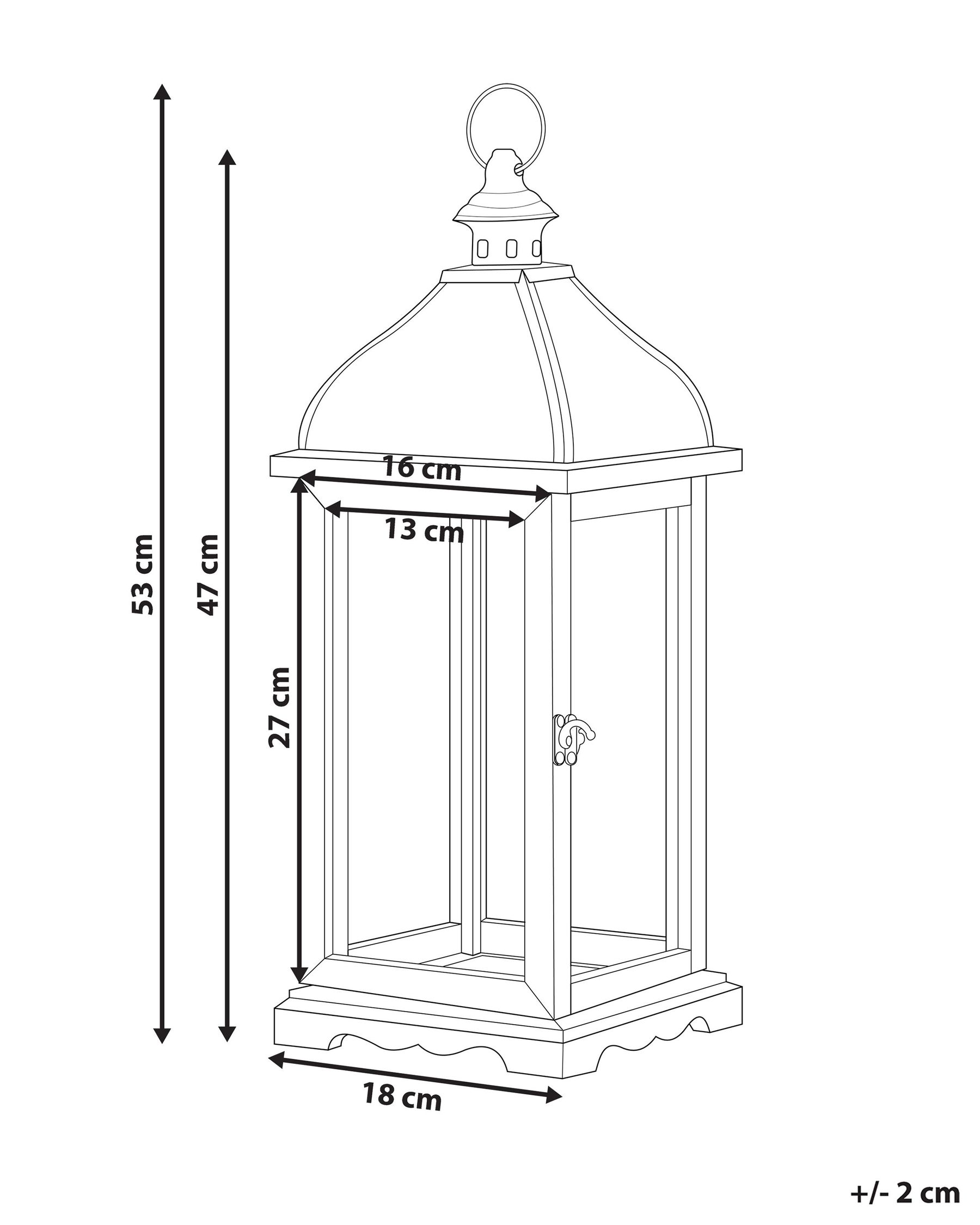Lantern SAMAR 47 cm Pine Wood White_817786