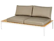 Garten Ecksofa mit Tisch 5-Sitzer POSITANO Grau_688270