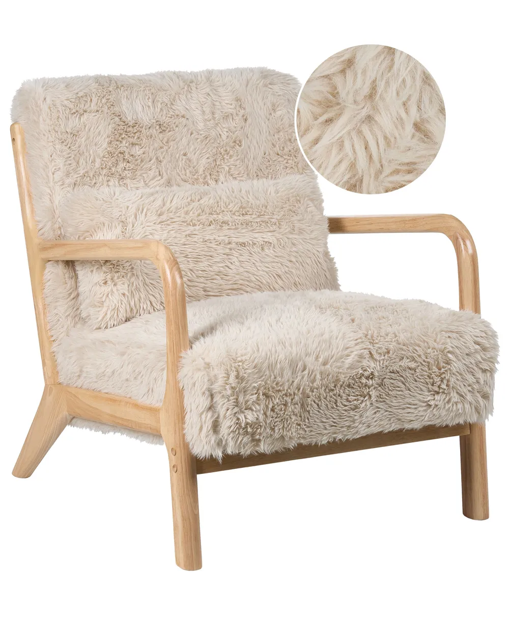 Sessel SKOVDE Webpelz Hellbeige