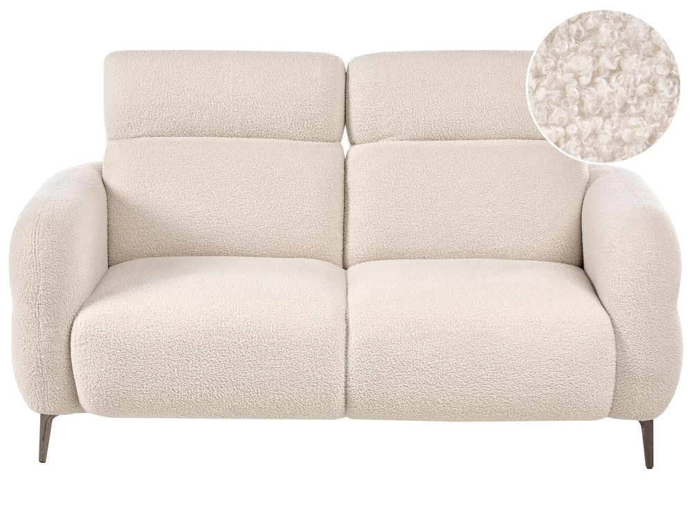 Sofa dvosjed ARTUNA Buklé Krem bijela