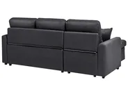 Eckschlafsofa 3-Sitzer NASSJO Kunstleinen Schwarz rechtsseitig_999972