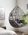 Hängesessel ARSITA Polyrattan Grau