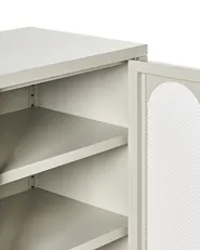 Sideboard mit 2 Türen SOLETTA Metall Hellbeige_1049205