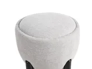 Pouf ARCHIE Kunstleinen Grau_991202