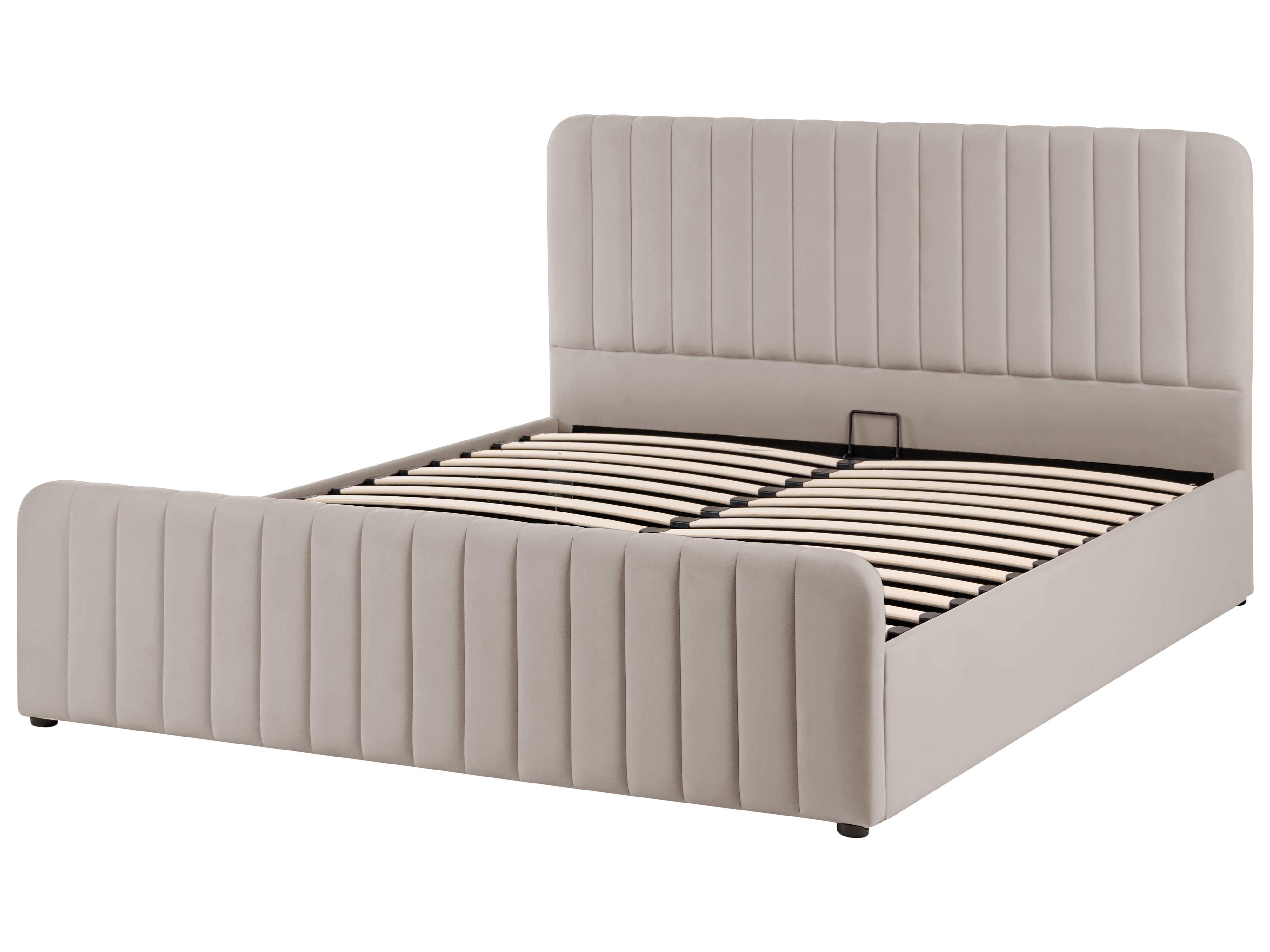 Ottoman Bed LUNAN Taupe 160 x 200 cm (EU King Size)_1051534