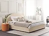 Bett mit Stauraum VAUCLUSE Bouclé Beige 180 x 200 cm