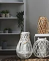 Laterne TONGA 77 cm Bambus Weiß