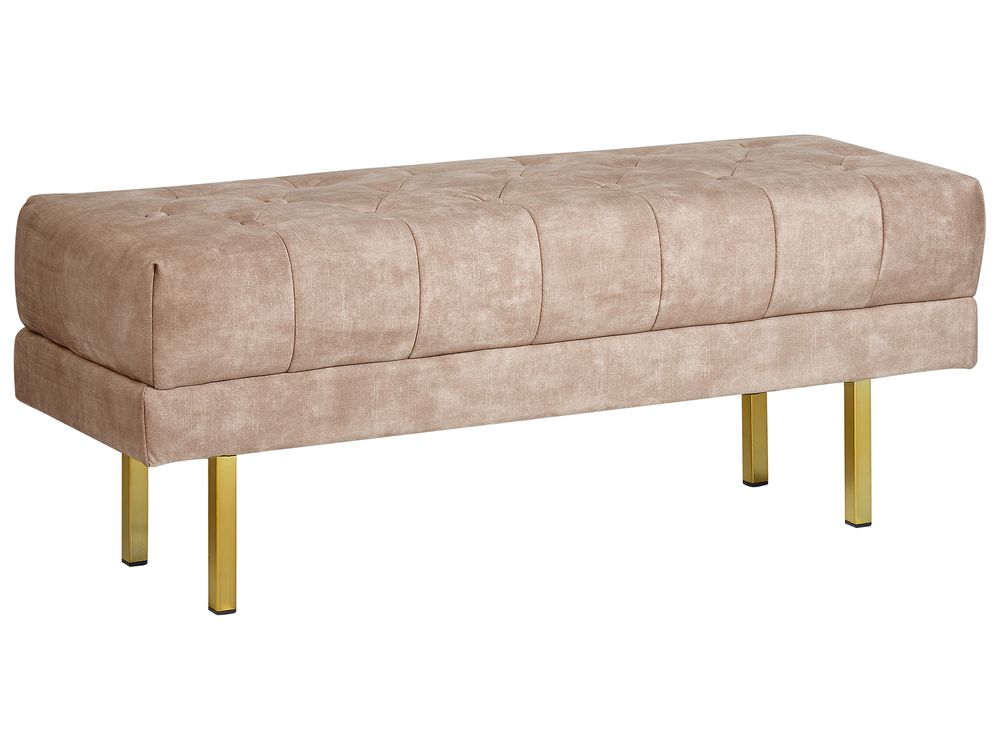 Polsterbank ROSEVILLE Samtstoff Taupe