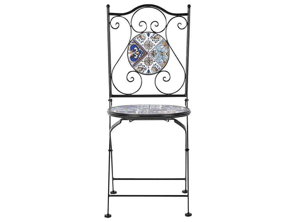 Bistro Set klappbar CIVITA Metall Schwarz_919783