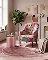 Sessel MANDAL Stoff Rosa