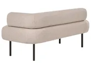 Rechtsseitige Chaiselongue MIRMANDE Stoff Hellbraun_1072687