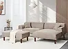 Ottomane HOLT Stoff Taupe