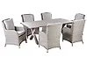 Garden Dining Set 6 Seater CASCAIS with Cushions PE Rattan Beige