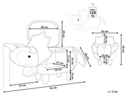 Tierhocker mit Stauraum TRICERATOPS Dinosaurier Stoff Dunkelgrün_764668