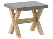 Gartenmöbel Set mit Hockern 6-Sitzer OLBIA Beton Grau_771462