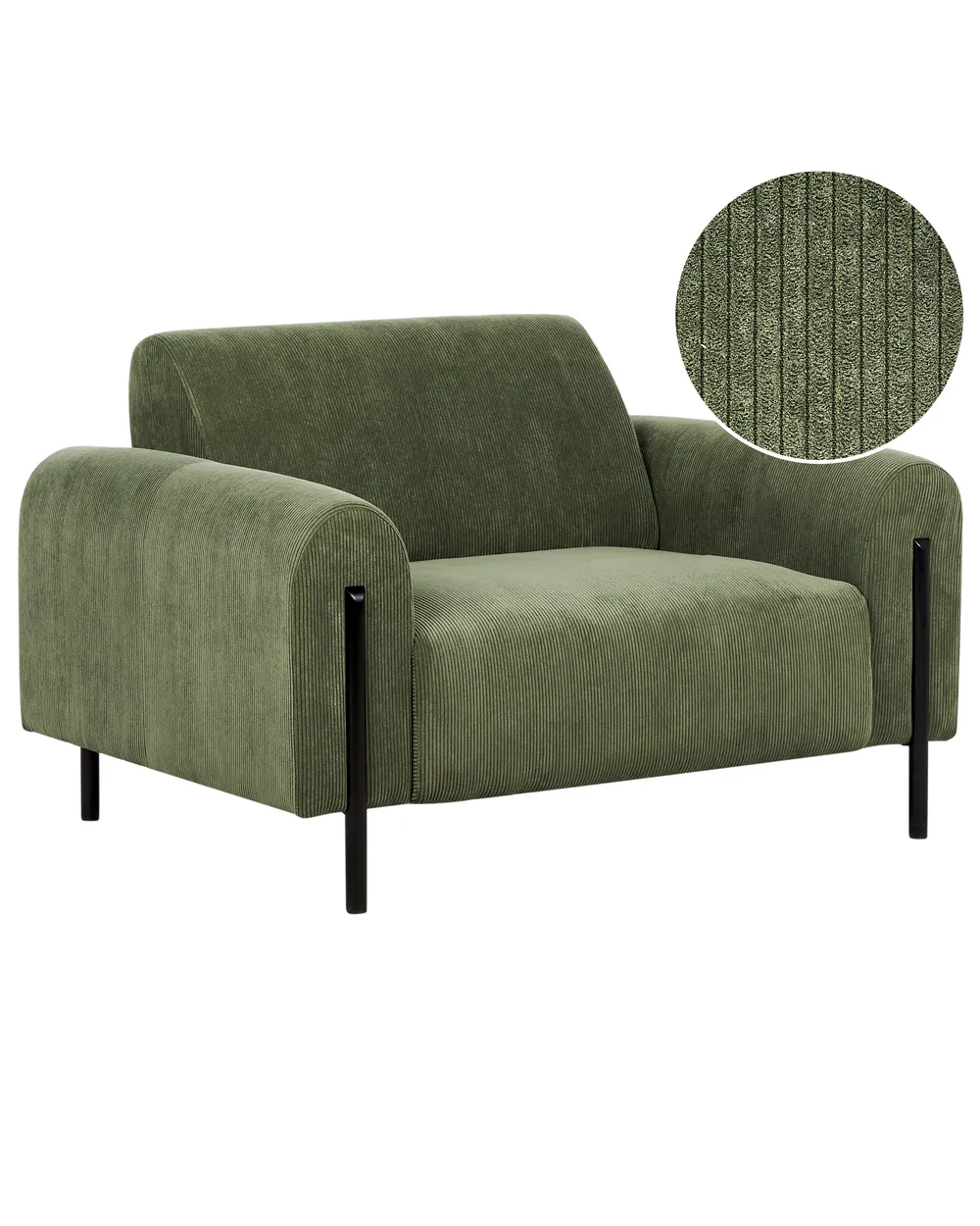 Fauteuil ASKIM Corduroy Olijfgroen