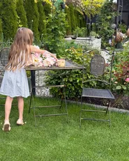 Bistro Set klappbar BORMIO Metall Schwarz_1084582
