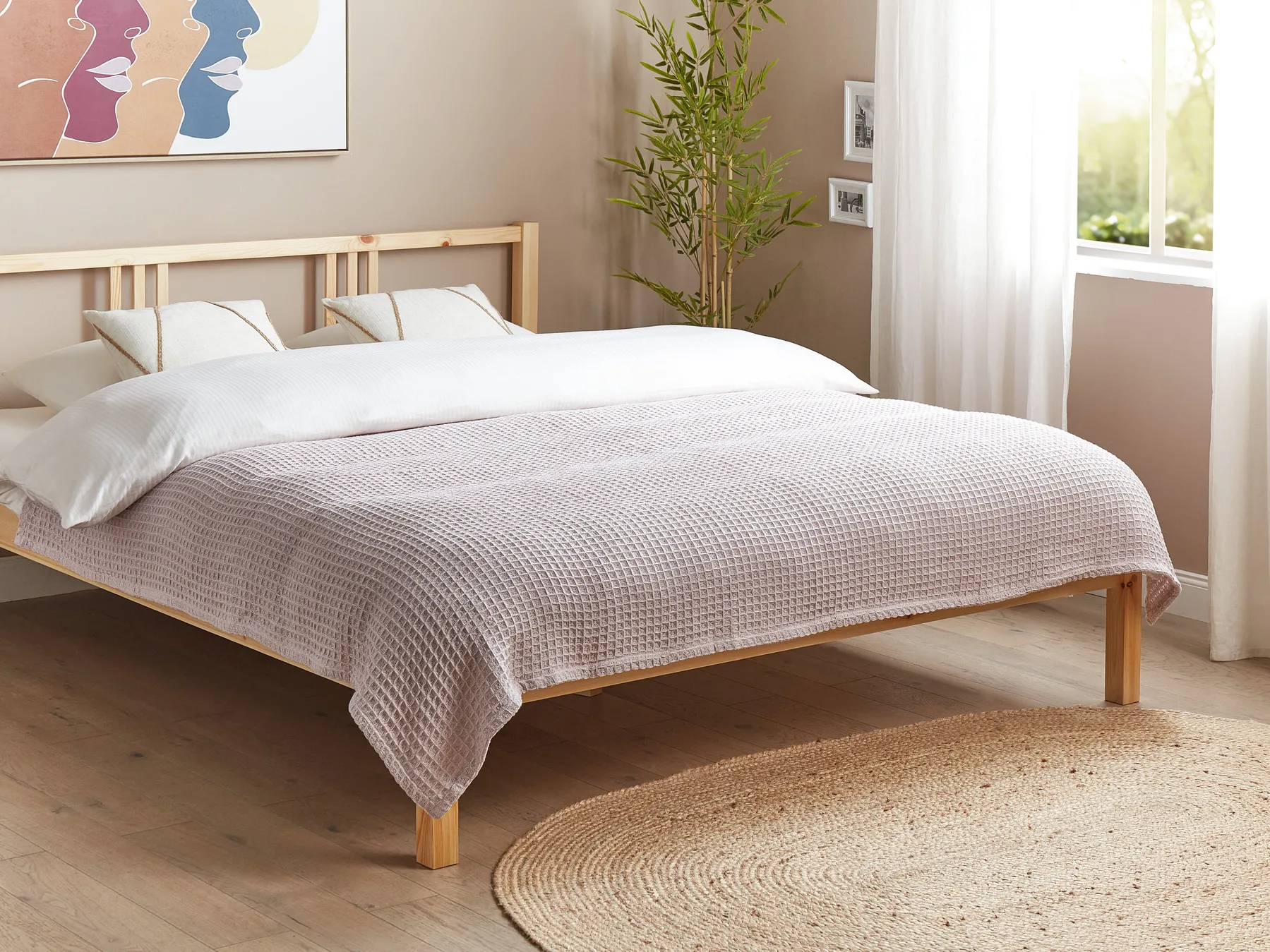 Tagesdecke CHAGYL Baumwolle 150 x 200 cm Pastellrosa_917919