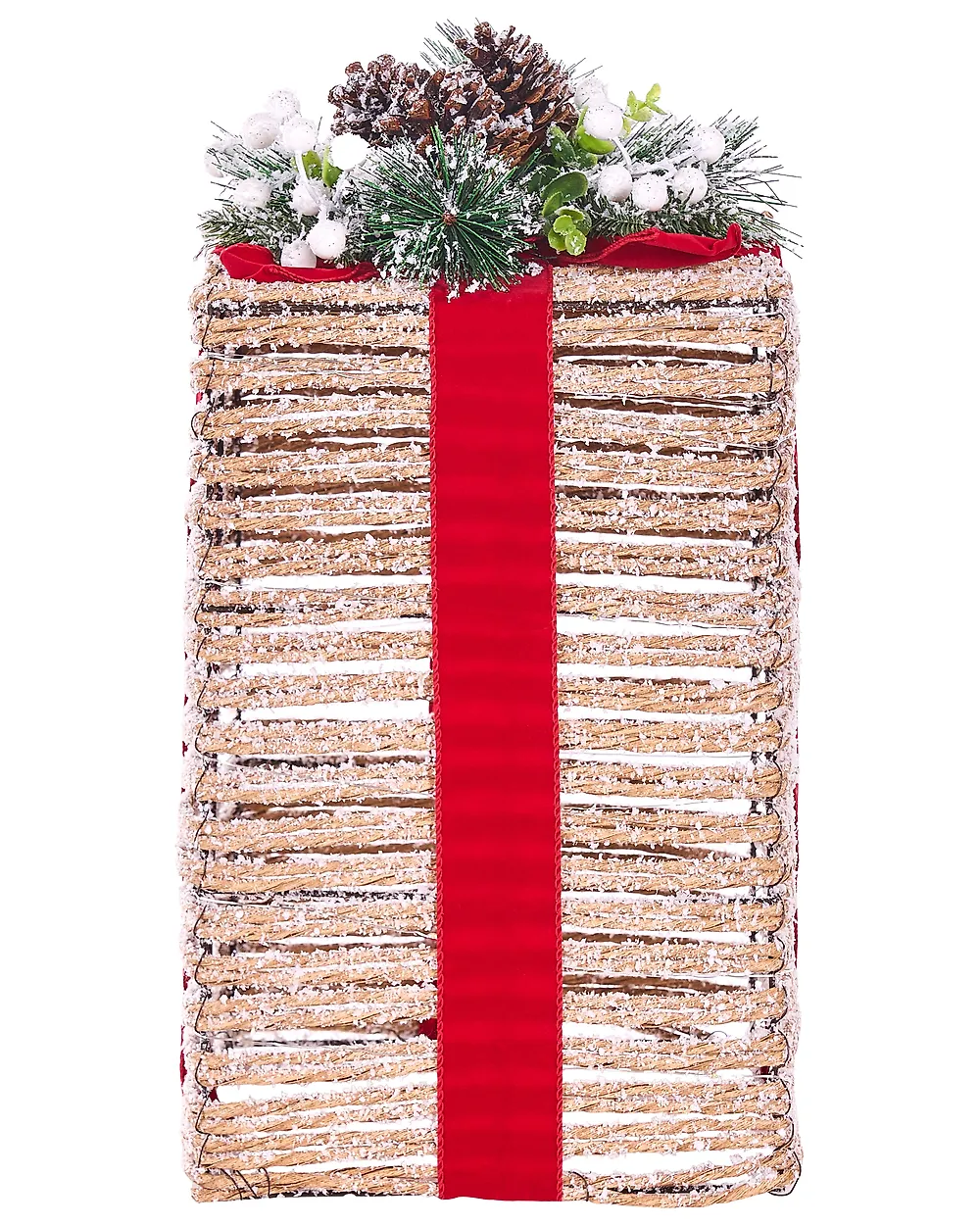 Weihnachtsdekoration 3er Set LED VAHTO 46/32/30 cm Weihnachtsgeschenke Braun_1179420