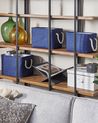 Aufbewahrungskorb 3er Set DARQAB Baumwolle Marineblau