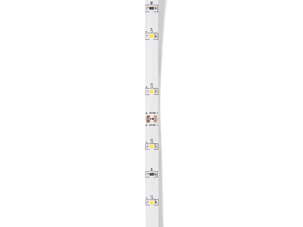 Bett mit LED Kunstleder ZEN 160 x 200 cm Naturfarbene Esche_941348