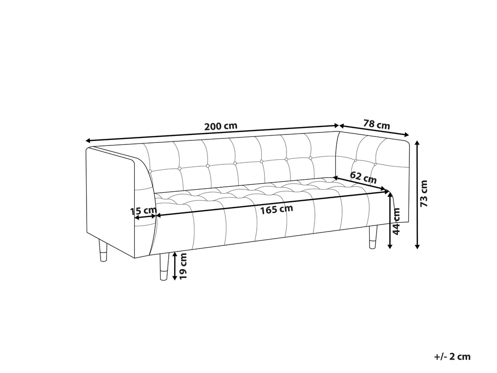 Sofa 3 Seater BYSKE Fabric Green_958917