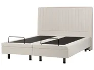 Adjustable Bed Fabric DUKE II 160 x 200 cm (EU King Size) Light Beige_910549