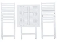 Bistro Set klappbar FIJI Akazienholz Weiß_674197