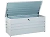 Aufbewahrungsbox CEBROSA 132 cm 62 cm Metall Hellgrau