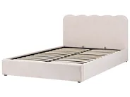 Krevet s prostorom za pohranu NANTERRE Tkanina Svijetlo bež 160 x 200 cm_1084496
