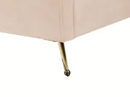 Bett mit Lattenrost Samtstoff MIRIBEL 160 x 200 cm Beige_870635