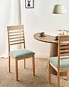Esszimmerstuhl 2er Set ORTLEY Holz Hellbraun / Mintgrün