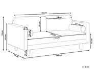 Sofa 3-Sitzer NURMO Stoff Hellbeige_896150