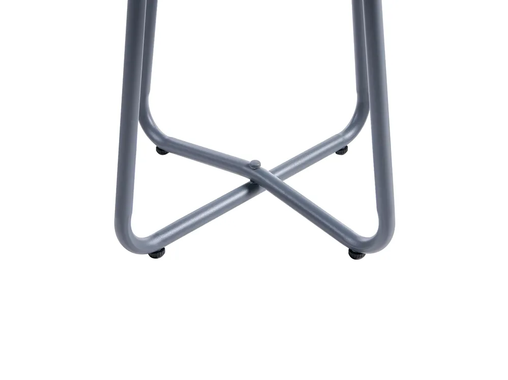 Lounge Set mit Tisch 2-Sitzer PASTO Metall Dunkelgrau_1057485