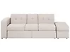Schlafsofa 3-Sitzer FALSTER mit Stauraum Stoff Beige