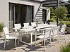 Ausziehbarer Gartentisch VALCANETTO 180/240 cm 90 cm Metall Weiß