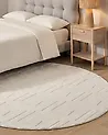 Teppich KEVIREL Cremeweiß ø 160 cm