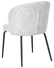 Esszimmerstuhl 2er Set ZANA Stoff Weiß / Blau_1015735