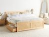 Bett mit 2 Schubladen OLENDON Kiefernholz Hellbraun 180 x 200 cm