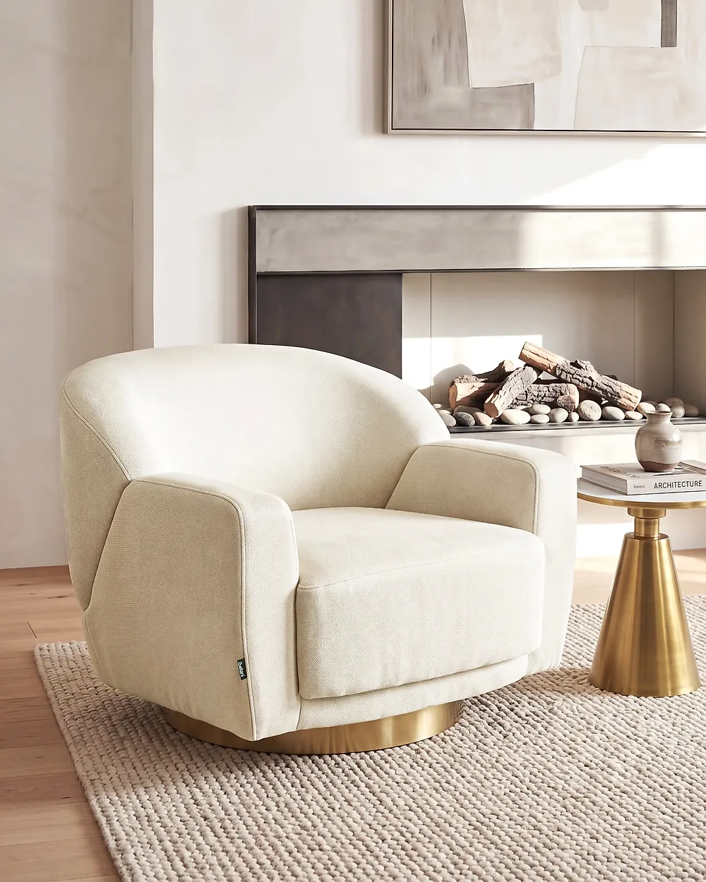Sessel LEJRE Stoff Hellbeige