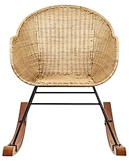 Set of 2 Rocking Chairs LAVINIO Rattan Natural_1185224