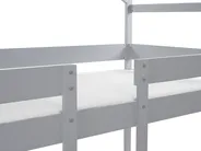 Hochbett Haus Kiefernholz LABATUT 90 x 200 cm Grau_911232