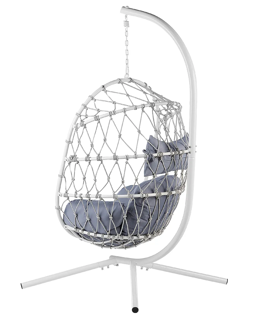 Hanging Chair with Stand ADRIA Metal White_844416