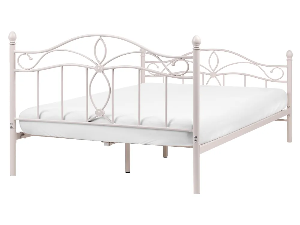 Bed Metaal ANTLIA 160 x 200 cm Lichtbeige_1165293