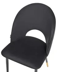 Set of 2 Dining Chairs MAGALIA Velvet Black_767854