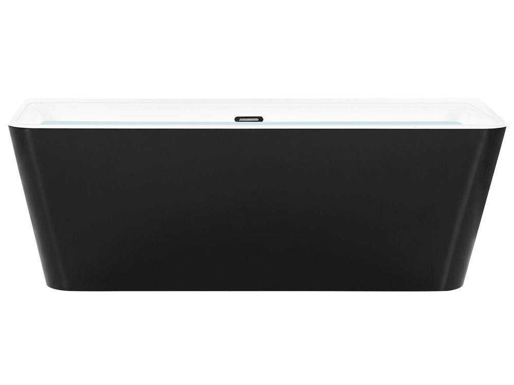 Back to Wall Bathtub HASSEL 1700 x 800 mm Black