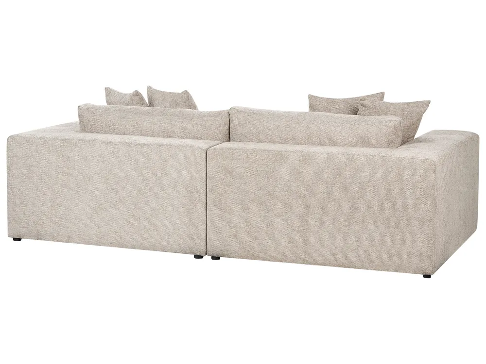 Sofa 3-Sitzer GLORVIKA II Stoff Taupe_923877