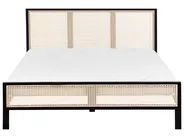 Bed Pine Wood SALERNAS 160 x 200 cm (EU King Size) Black_976982